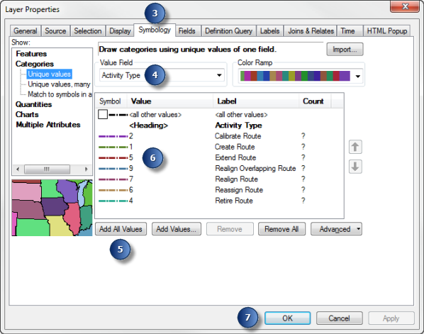 Defining the redline layer's symbology