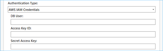 IAM credential authentication for a connection